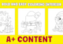 design bold and easy coloring book for amazon KDP